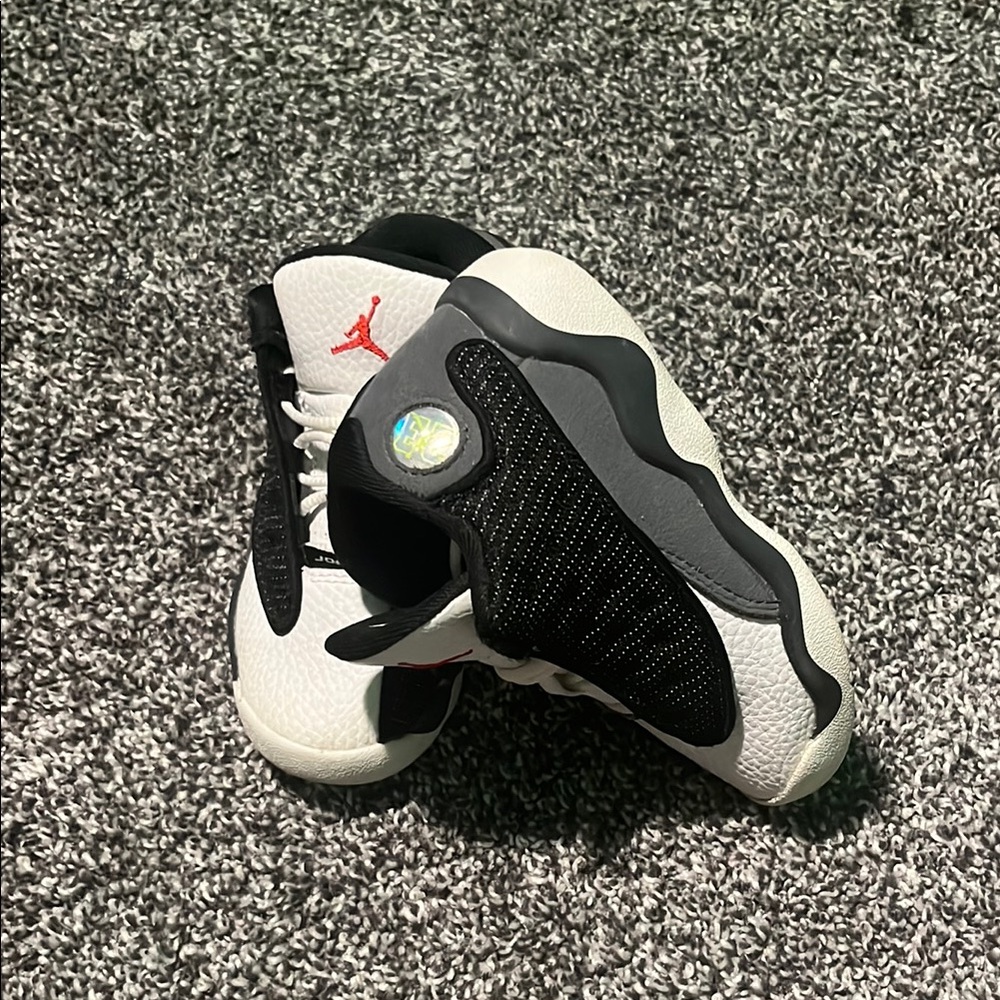 Air Jordan Retro 13 Black and White Sneakers